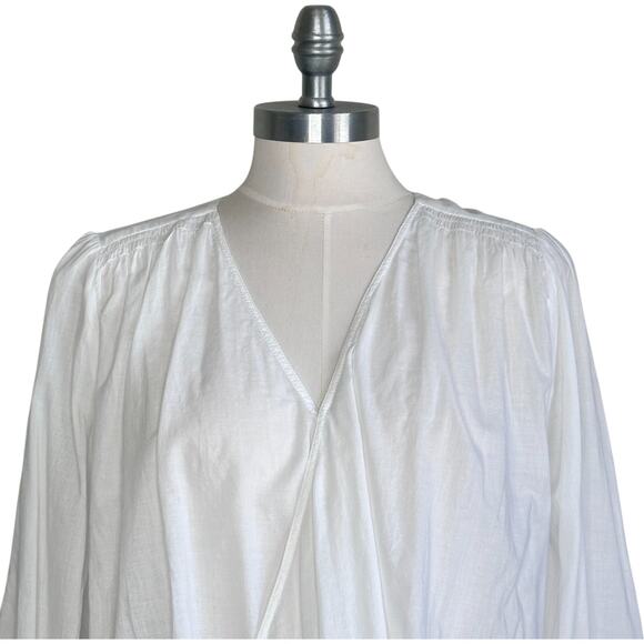 Treasure & Bond Light Wrap Blouse Top in White - Picture 3 of 6